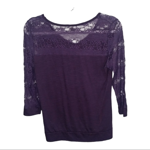 Vanity 3/4 sleeve lace shirt size medium - Picture 1 of 6